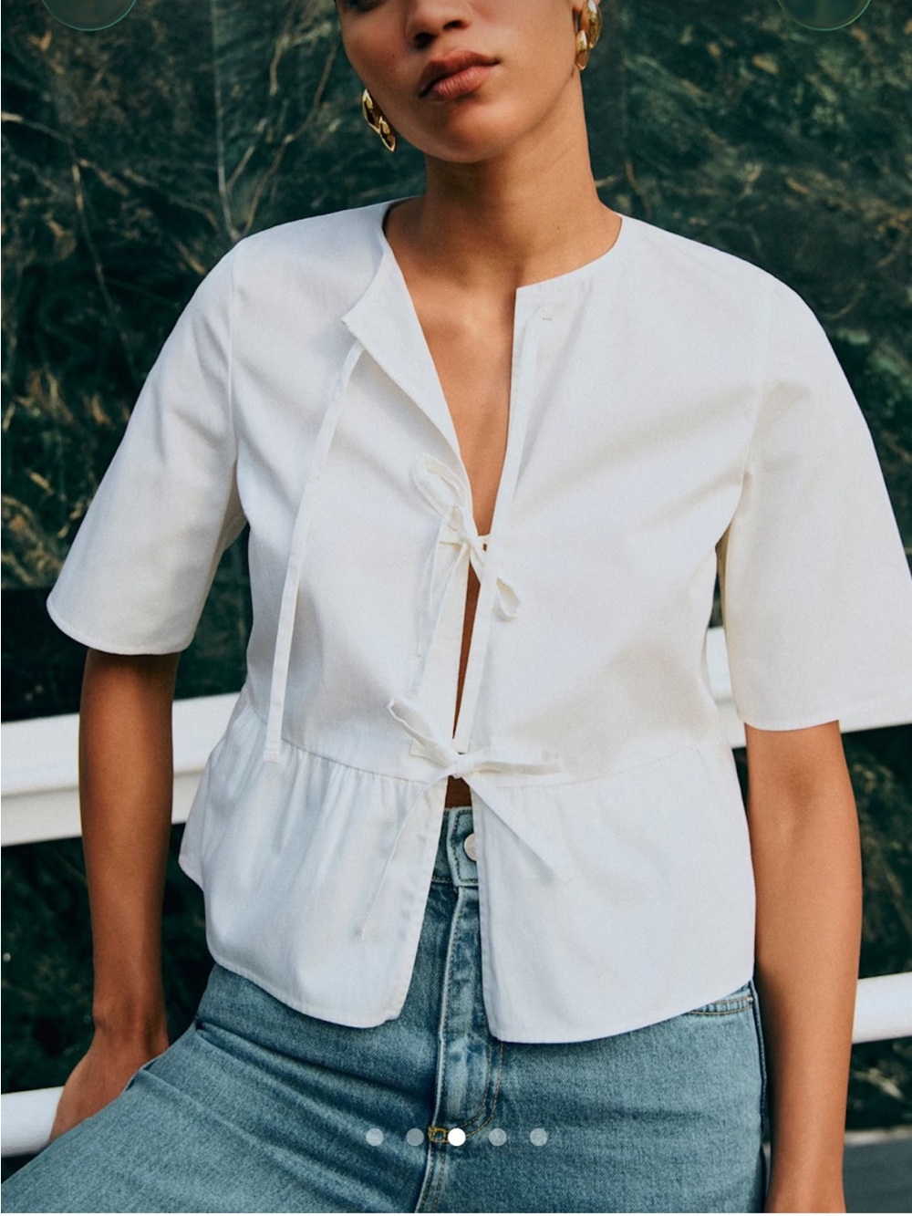 NWOT Sezane Ileana Blouse - Picture 3 of 7